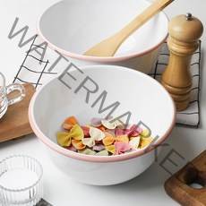 북유럽 감성 핑크 포인트 화이트 믹싱볼(대), 위드유즈2 본상품선택