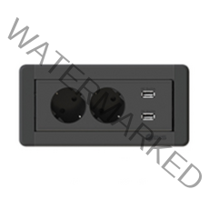 회전 매립 콘센트 2구 usb 책상 콘센트 침대 콘센트 BID-202M, 다크 그레이