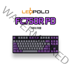 레오폴드 FC750R PD [그레이/퍼플] 텐키리스 기계식 키보드, 영문자판, 저소음 적축