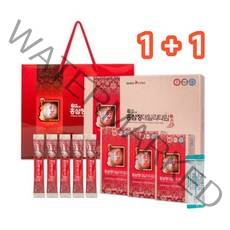 [1+1한정특가] 6년근 홍삼정 홍삼 명절선물 완판10만박스 쇼핑백 유산균 포함, 1+1(2박스)