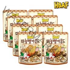 [HBAF] 바프 마늘빵 아몬드 40g 8봉 세트, 단품