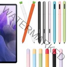 갤탭 갤럭시탭 S6 라이트 S7 FE S7플러스 실리콘 S펜 케이스 터치펜 펜슬 펜슬 홀더 커버 Spen 삼성 Lite, 갤탭S7/S7플러스, 기본 실리콘 케이스(블랙)