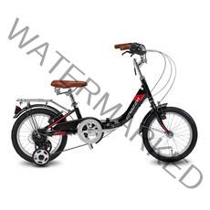 알톤스포츠 2021년형 스파조 16 폴딩 자전거 미조립배송, 블랙, 125cm