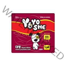 강아지 요요쉬 애견패드 와인 대형 20매 (76x60cm)