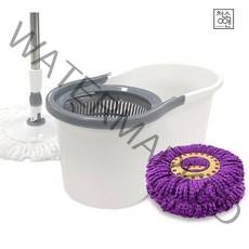 청소앤 메가파워 물걸레 핸드스핀 청소기+보라걸레2장, 단품