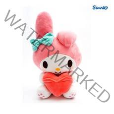 마이멜로디 봉제인형 하트 주머니 산리오 인형 20x36cm