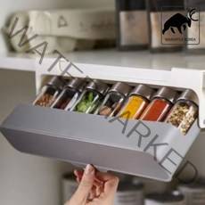 [워버플코리아] 서랍식 다용도 트레이 양념통세트 보관함 무타공 양념통 정리함 수납정리, 양념통 6개 추가