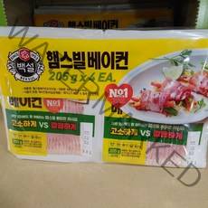 백설 햄스빌 베이컨 205gx4개, 아이스팩+아이스박스