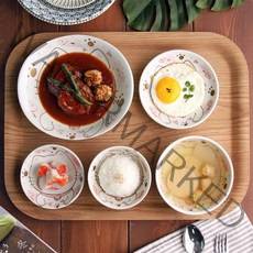 [일본식기 혼밥그릇세트] 키즈네코세트, 키즈네코세트[블루/5P]