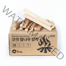 코멧 3중 방습 국산 참나무 장작, 10kg, 1개