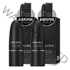테라픽 헤어 리-터치 커버스틱 8g, 블랙, 2개
