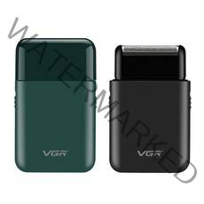 VGR 남성 미니 전기면도기 커터 여행 출장 차량용 면도기 V-390, 그린
