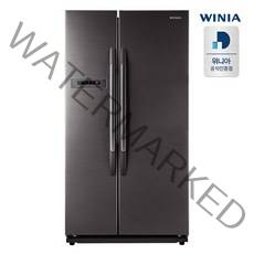 위니아전자 프리미엄 양문형 냉장고 EKR72DSRTS 718L 방문설치, 스타크 실버