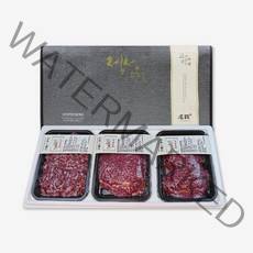투뿔 프리미엄 암소 꽃등심 채끝 안심 구이용 한우 300g 골라담기 명절선물세트, 안심300g