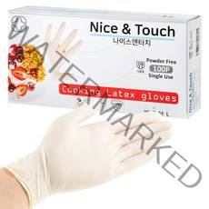 나이스앤터치 요리용 라텍스장갑 S, 소(S), 1개