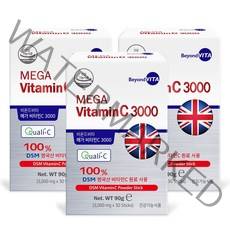 비욘드비타 영국산 메가 비타민C 3000, 30포, 3박스