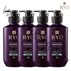 려 자양윤모 9ex 탈모증상케어 샴푸 민감성두피용400ml, 4개