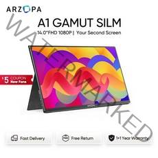 14.0인치 ARZOPA 1080p 휴대용 모니터 초박형 usb c HDMI 포터블 디스플레이 ips 보조모니터 PS5용 안드로이드, CHINA_14.0 A1 GAMUT SLIM | EU