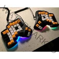 피시방 게이밍 LED ErgoDox 인체공학 분리형 기계 키보드 3D 프린팅 케이스, 01 코스요리, 01 블랙