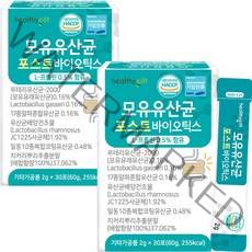 포스트바이오틱스 모유 유산균 프로바이오틱스 프리바이오틱스 가루 분말 신바이오틱스 유산균 먹이 프락토올리고당 락토바실러스 가세리 스틱 2g x 30포, 2개