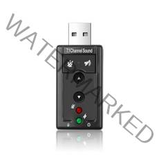 오인페 루프백 홈레코딩 입문용 오디오인터페이스 미니 외부 Usb 3.5mm 마이크 헤드폰 잭 스테레오 헤드셋 3d 사운드 카드 오디오 어댑터 노트북용 스피커 인터페이스, Black