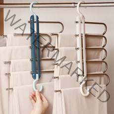 HOME 접이식 5단 바지걸이 논슬립 바지걸이 HANGER, 그린