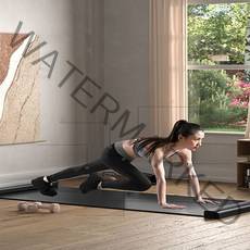 슬라이드 보드 코어운동 종아리스트레칭 밸런스 기구 실내 슬라이딩 매트 홈트운동 기구, 오렌지1.8m