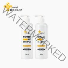 [마이펫닥터] 페스트케어 강아지 샴푸 해충 진드기 심장사상충 각질 천연약용샴푸 500ml 2ea, 2개