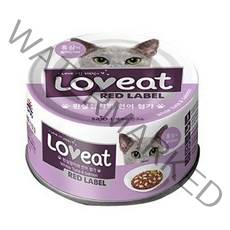 사조 러브잇 레드라벨 고양이 간식캔 160g, 흰살참치 + 훈제연어 혼합맛, 15개