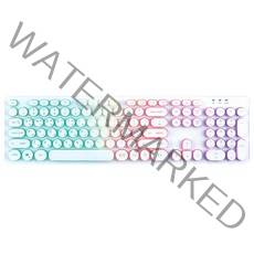 엑토 레트로 레인보우 LED 유선 키보드, KBD-56, 화이트, 일반형