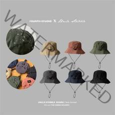 믹스MICS 남녀공용 넓은챙 골프 등산 벙거지 모자 썬캡 방수 접이식 수납 턱끈 스트랩 여성 남성 캠핑 낚시 아웃도어 사파리 버킷햇 모자, 그린(Free Size)