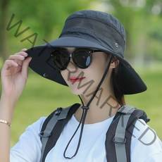 루이비홈 여성용 등산모자 경량 통기성 사파리 챙모자, 블랙
