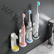 오너클랜 파스텔 벽부착 물빠짐 전동 칫솔 홀더 거치대 꽂이_W9D6A08, 핑크