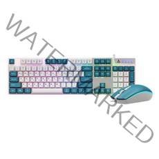 앱코 투톤 멤브레인 레인보우 LED 게이밍 키보드 마우스 세트 V1, KM500K(키보드), KM500M(마우스), 화이트, 일반형