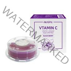 아토젯 비타민 헤드필터 샤워기 블랙베리향, 1개