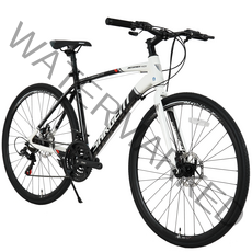 서전트 인코너 H21 입문용 하이브리드 자전거 700C 알루미늄 시마노 21단 무료조립, 화이트블랙, 470, 무료조립+무료배송