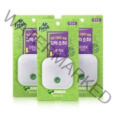 에어후레쉬 데옥스 현관용 방향제 본품 그린애플향, 3개, 6ml, 과일/트로피칼향