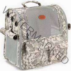 스페이스캣 반려동물 럭키세븐 백팩형 이동가방, 밀리터리