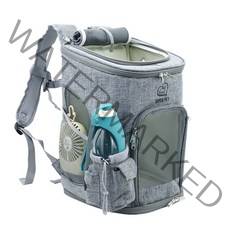 도그아이 강아지 뉴린넨 프론트 백팩, 그레이